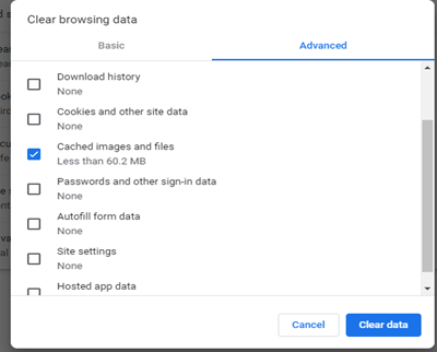 How to clear cache and images files