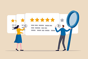 Website review graphic