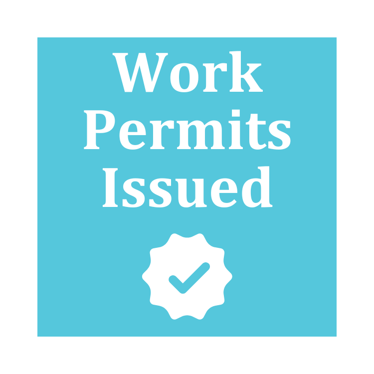 Work permits issued by employer zip code
