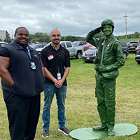 DVOP's Michelle Flynn-Reineke, Richard Brown, and Tony Mugnaini Outreach Event Brown County WI