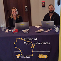 DVOP Shea Roberts  and DVOP Nathan Belnap at the Disabled American Veterans State Convention. Madison WI