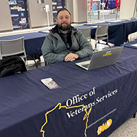 DVOP Nathaniel Belnap at Madison College Veterans Resource Fair, Madison WI