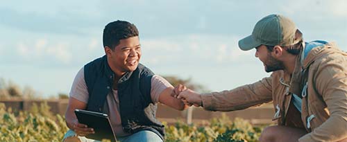 men in farm setting